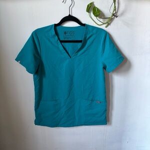 Figs Teal Blue Women's Scrub Top